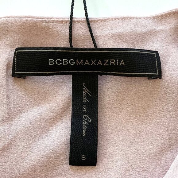 NWT BCBG MAXAZRIA Sleeveless Chiffon Dress Shift Dusty Rose - Picture 5 of 12